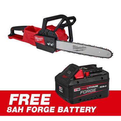 Milwaukee 2727-20 M18 FUEL 16 in. 18V Lithium-Ion Brushless Battery Chainsaw + Forge Battery