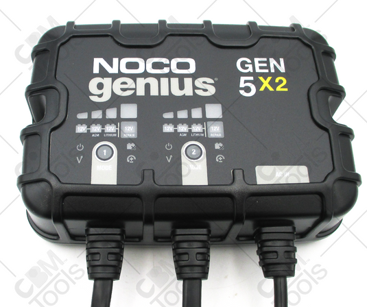 NOCO GEN5X2 2-Bank 10-Amp On-Board Battery Charger, Maintainer and Desulfator