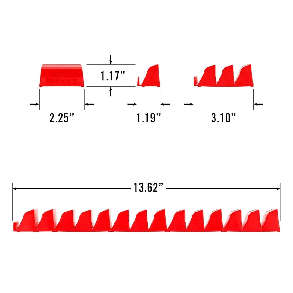ERNST 5601M 13 Tool Magnetic Screwdriver Pro Tool Organizer- Red