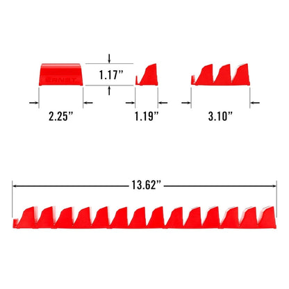 ERNST 5601M 13 Tool Magnetic Screwdriver Pro Tool Organizer- Red