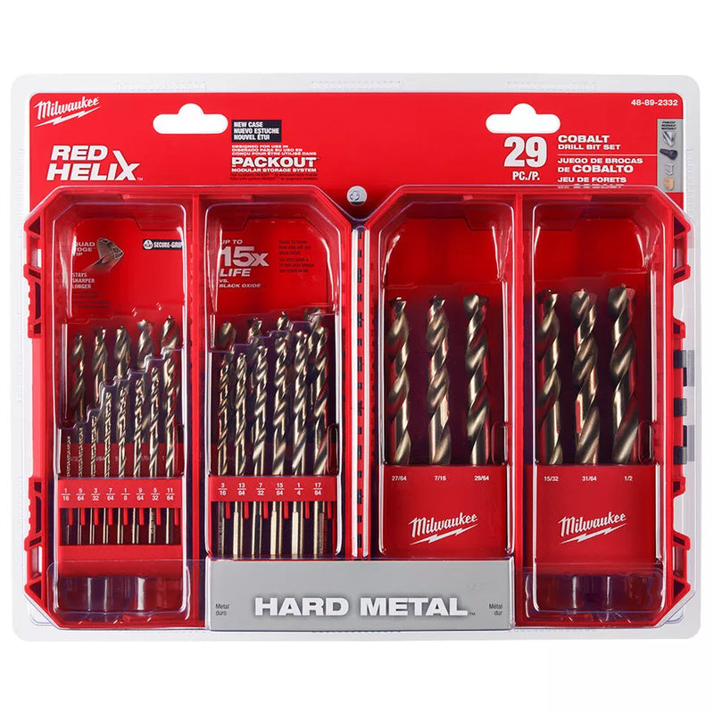 Load image into Gallery viewer, Milwaukee 48-89-2332 29 Piece Cobalt Red Helix Drill Bit Set
