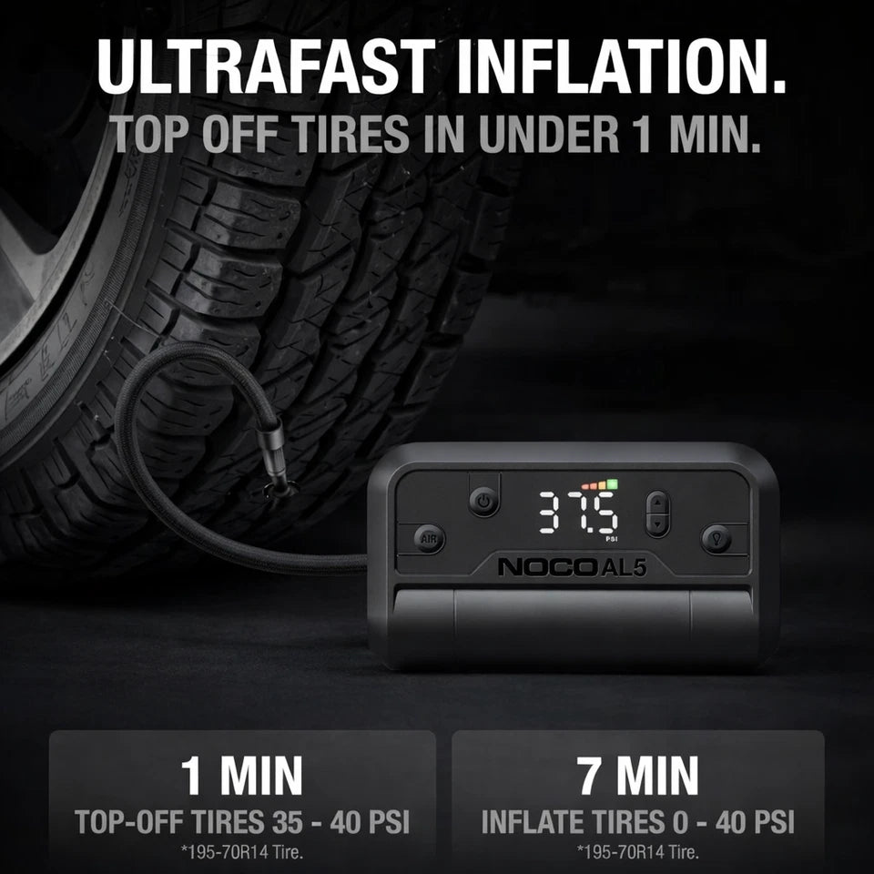 NOCO Air AL5: UltraFast Cordless Tire Inflator - Battery-Powered Air Compressor