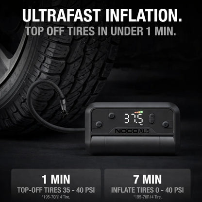 NOCO Air AL5: UltraFast Cordless Tire Inflator - Battery-Powered Air Compressor
