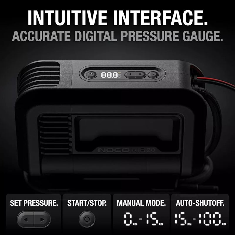 Load image into Gallery viewer, NOCO AIR20 UltraFast 20A 100 PSI 12V Portable Tire Inflator and Air Compressor
