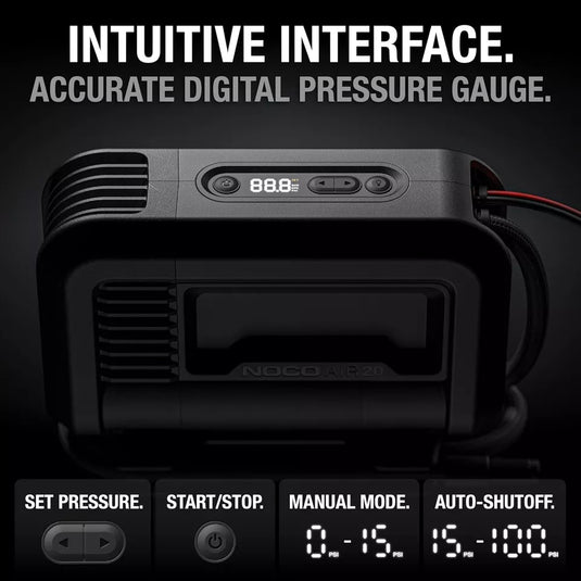 NOCO AIR20 UltraFast 20A 100 PSI 12V Portable Tire Inflator and Air Compressor