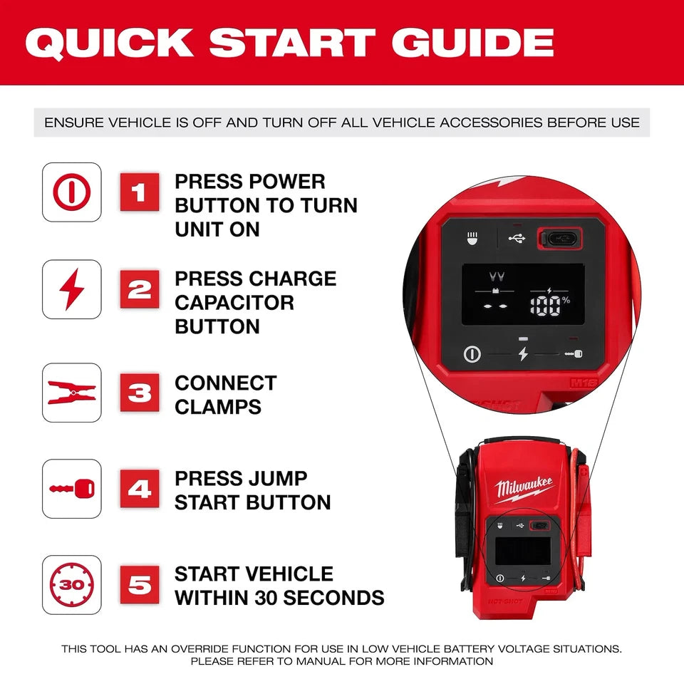 Milwaukee 3841-20 M18 HOTSHOT Jump Starter