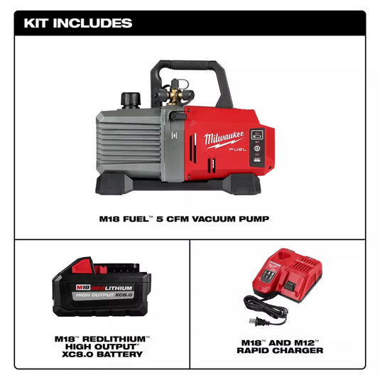 Milwaukee 2941-21 - M18 FUEL™ 5 CFM Vacuum Pump Kit + Free Battery