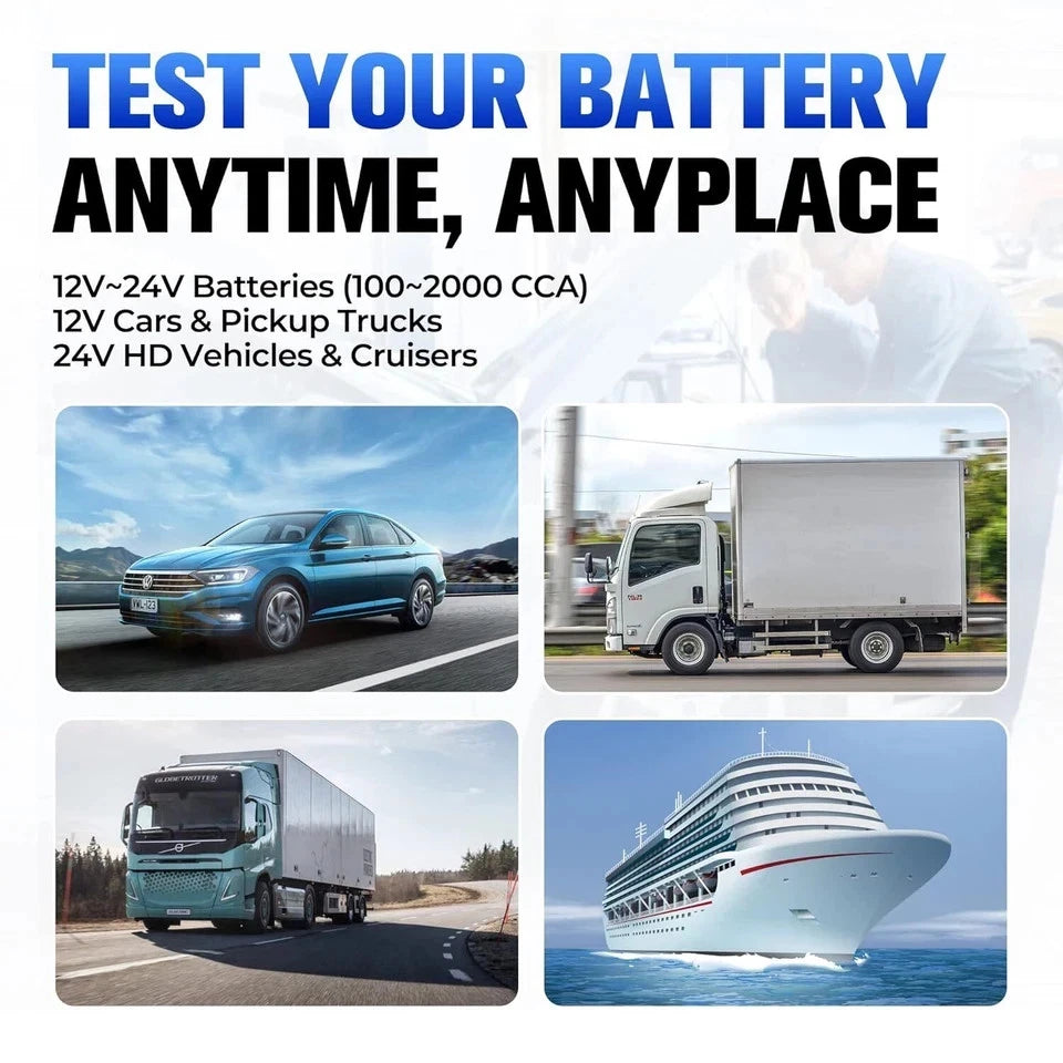 TOPDON BT200 12V Car Battery Load Tester Cranking Charging System Analyzer