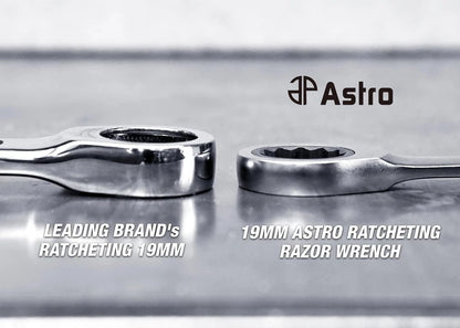 Astro Pneumatic 71012 12 Piece Razor Wrenches Super Thin Ratcheting Wrench Set