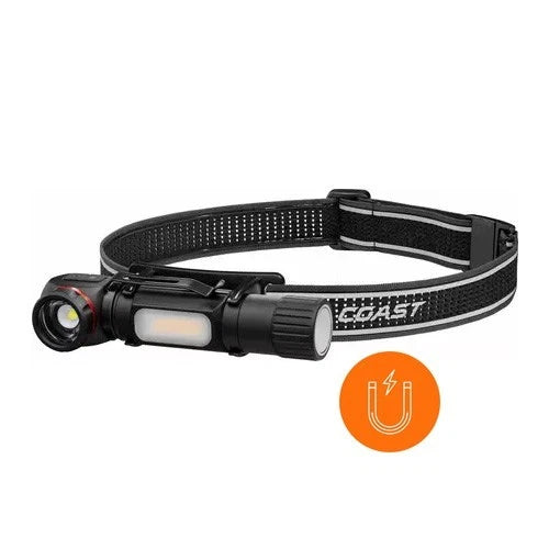 Coast 31369 TXM55R LED Rechargeable Headlamp Handheld Flashlight Clip & Magnet