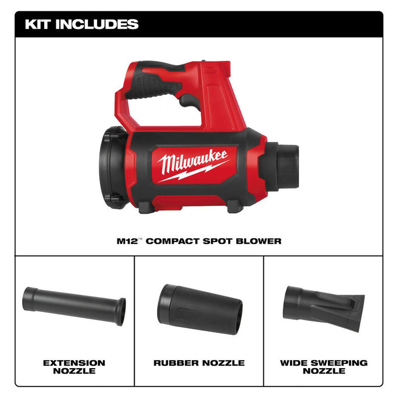 Load image into Gallery viewer, Milwaukee 0852-20 M12 Compact Handheld Cordless Leaf Blower + 2.5ah Battery
