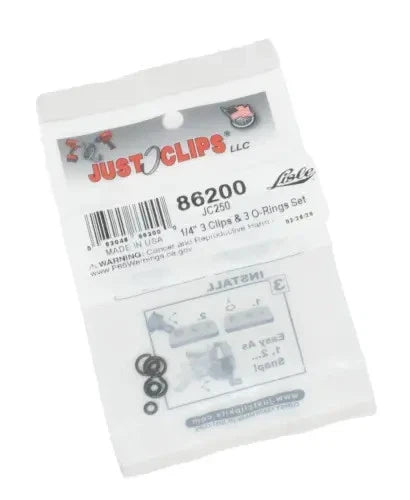 Lisle 86200 JC250 1/4" 3 Clips & 3 O-Rings Set