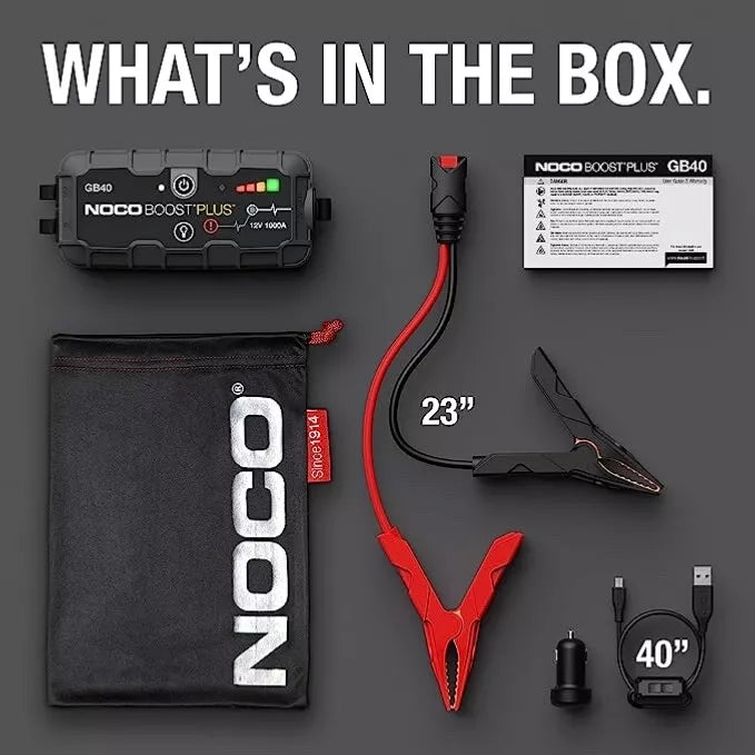 Load image into Gallery viewer, NOCO GB40 Genius Boost HD 1000 Amp 12V Gas/Diesel UltraSafe Lithium Jump Starter
