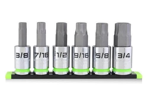 Share GRIPEDGE HEX Bit Socket Set | 6-PC - RPT Hex Driver Set - 1/2’’ Drive SAE