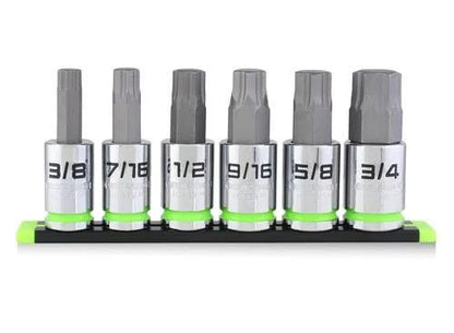 Share GRIPEDGE HEX Bit Socket Set | 6-PC - RPT Hex Driver Set - 1/2’’ Drive SAE