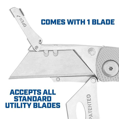 Sheffield 12344 Lockback Utility Knife - Silver