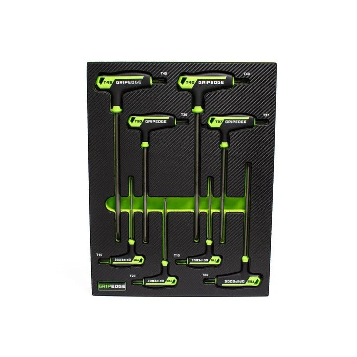 GRIPEDGE PHM8S PHS9S SAE + Metric HEX T-Handle Driver Set + PST8S RPT Star Set
