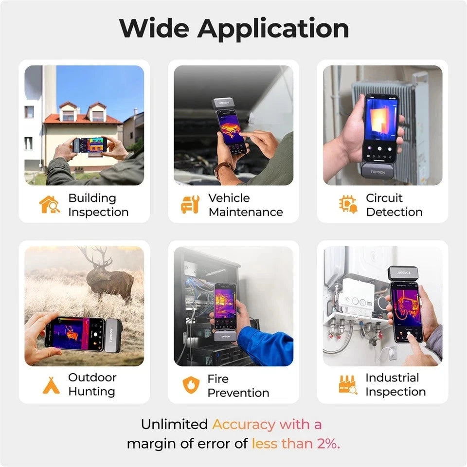 TOPDON TC002C Thermal Imaging Camera for iPhone 15 Series & iPads w/Type-C Port