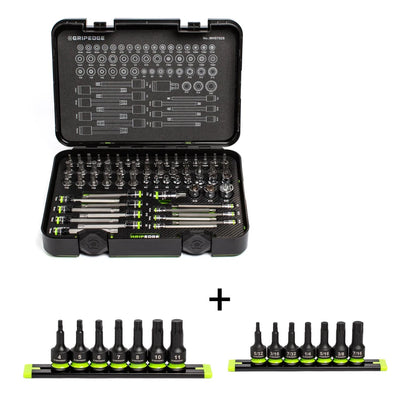 GRIPEDGE Master RPT Hex & Star Driver 62pc + 3/8" Metric & SAE Hex Driver Set