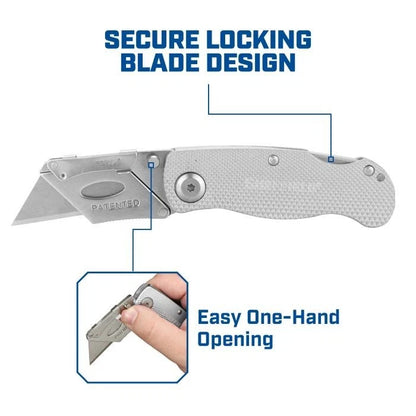 Sheffield 12344 Lockback Utility Knife - Silver