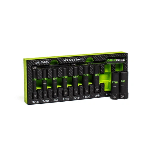 GRIPEDGE XAS9DS RPT Socket Extractor Set - 9-Pc 1/4" Drive SAE Deep