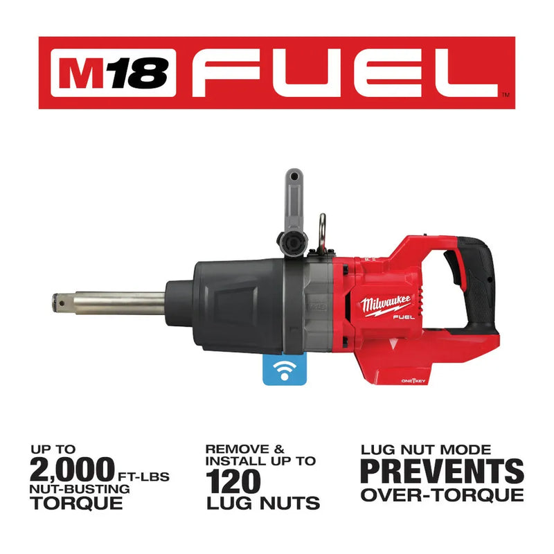 Load image into Gallery viewer, Milwaukee 2869-20 M18 FUEL 1&quot; Cordless Extended Anvil High Torque Impact Wrench + 8ah Forge battery
