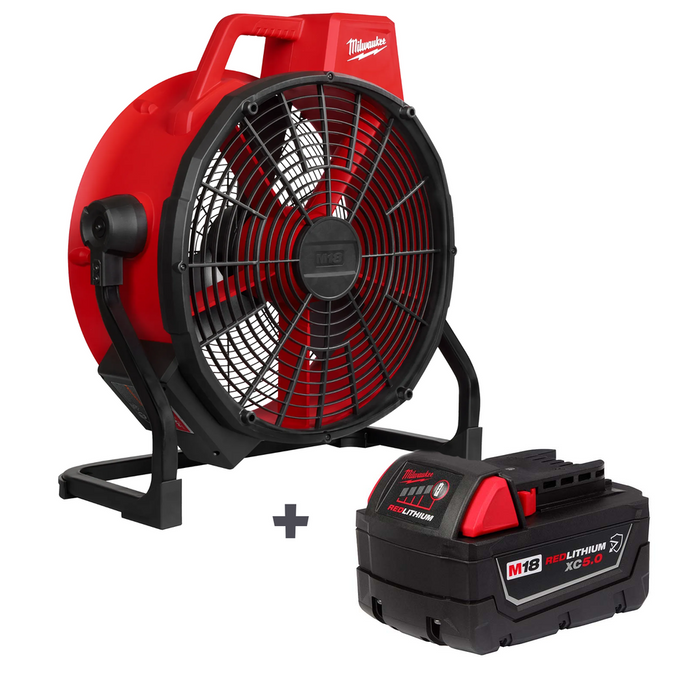 Milwaukee 0821-20 M18 18 Volt 18 Inch Brushless Cordless Fan + Battery