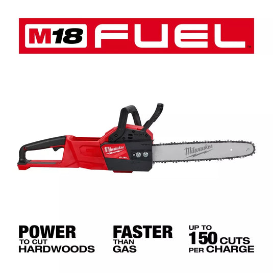 Milwaukee 2727-20 M18 FUEL 16 in. 18V Lithium-Ion Brushless Battery Chainsaw + Free 5.0 Battery