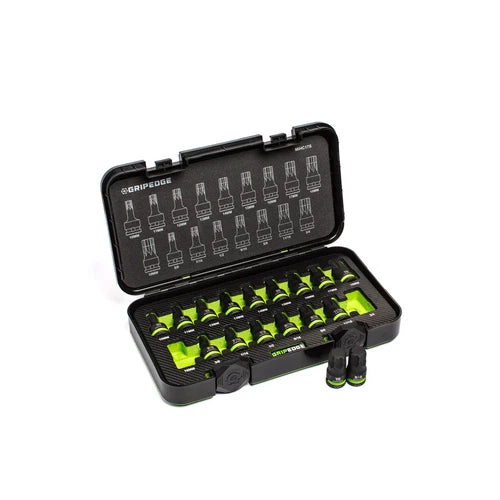 GRIPEDGE MIHC17S 17 Piece Master 1/2" Drive Impact RPT Hex Driver Set