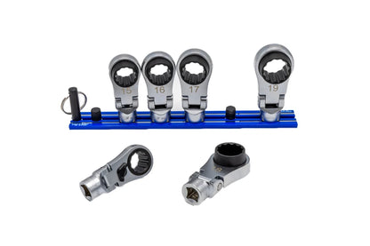 Vim Tools 3/8” Drive 6pc Nano Flex Offset Ratcheting Attachment NORA150 NEW