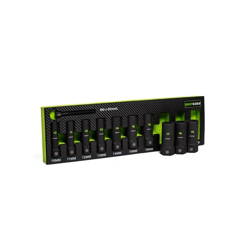 GRIPEDGE XBM10DS RPT Socket Extractor Set - 10-Pc 3/8" Drive Metric - Deep