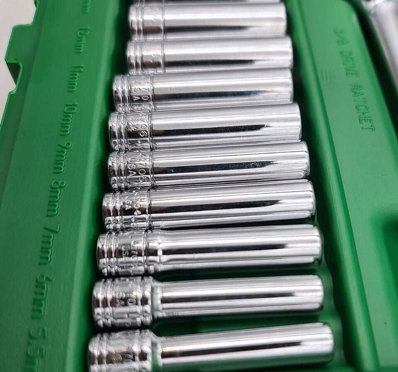 Load image into Gallery viewer, SK 94562 Metric Master Socket Set 3/8?ǥ &amp; 1/4&quot; Drive 6 Pt Standard &amp; Deep (62pc)
