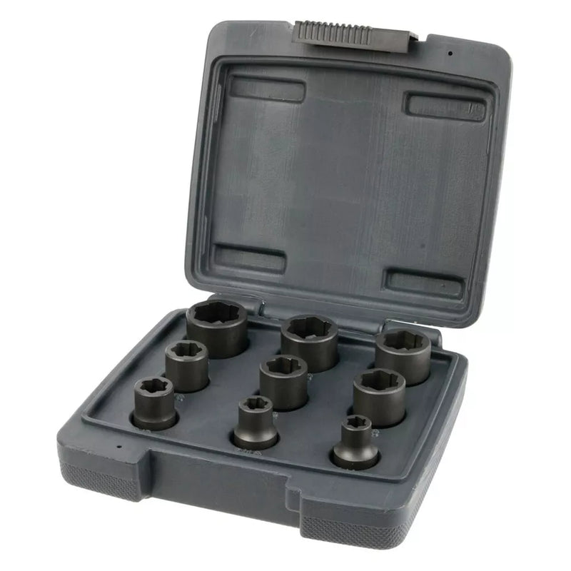 Load image into Gallery viewer, Performance Tool W38916 Bolt Extractor Set - 9 Piece 3/8&quot; Drive SAE
