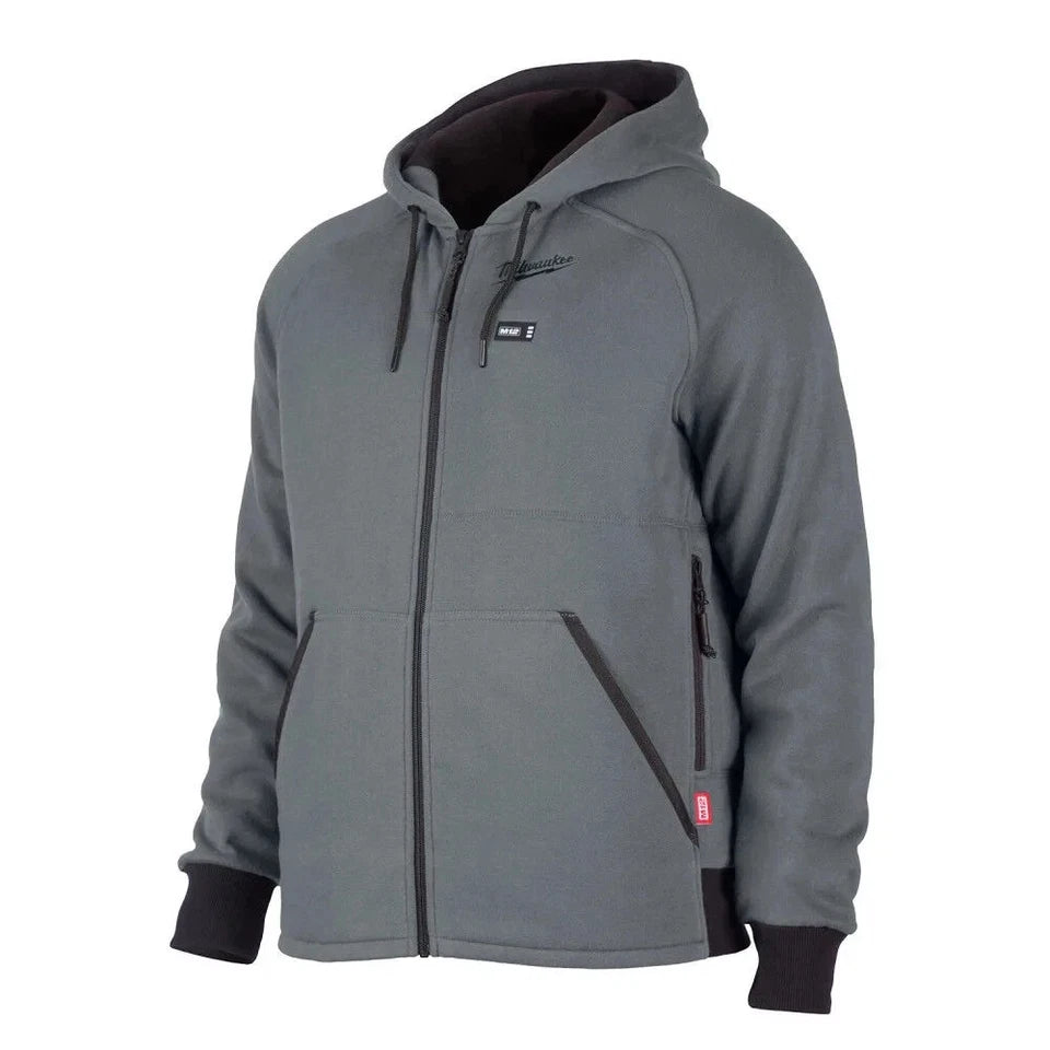 Milwaukee 306G-21M M12 Heated Hoodie Kit Gray Medium -Battery & Charger Included