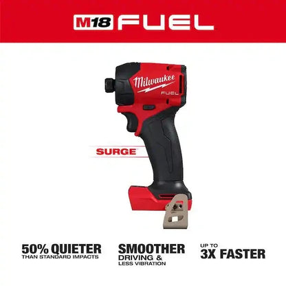 Milwaukee 2761-20 M18 FUEL 18V SURGE 1/4" Hex Hydraulic Driver + FREE Titan Adapter 1/4" - 3/8" Drive