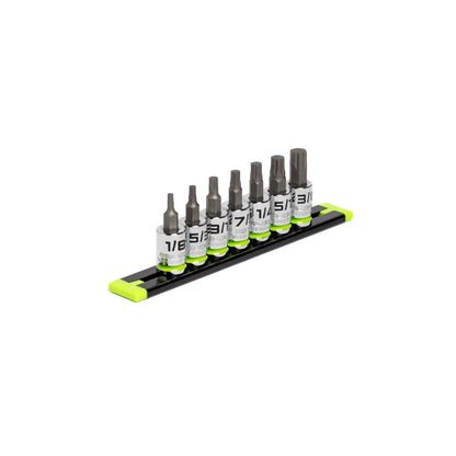 GripEdge Tools GE7BSSHSRPT 7-PC 3/8'' Dr Short SAE RPT Hex Driver Set NEW