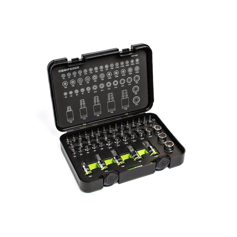 GripEdge MST45S Master Star 45pc Set + Free 14pc Long Star Driver Set