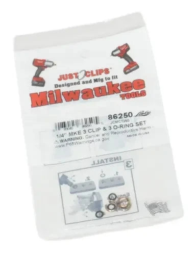 Lisle 86250 JCMCT250 1/4" 3 Clips 3 O-Rings Set (Milwaukee)
