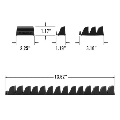 Ernst 5603M Magnetic Screwdriver Pro Tool Organizer Rail - Black