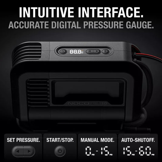 NOCO AIR15 UltraFast 15A 80 PSI 12V Portable Tire Inflator and Air Compressor