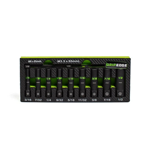 GRIPEDGE XAS9DS RPT Socket Extractor Set - 9-Pc 1/4" Drive SAE Deep