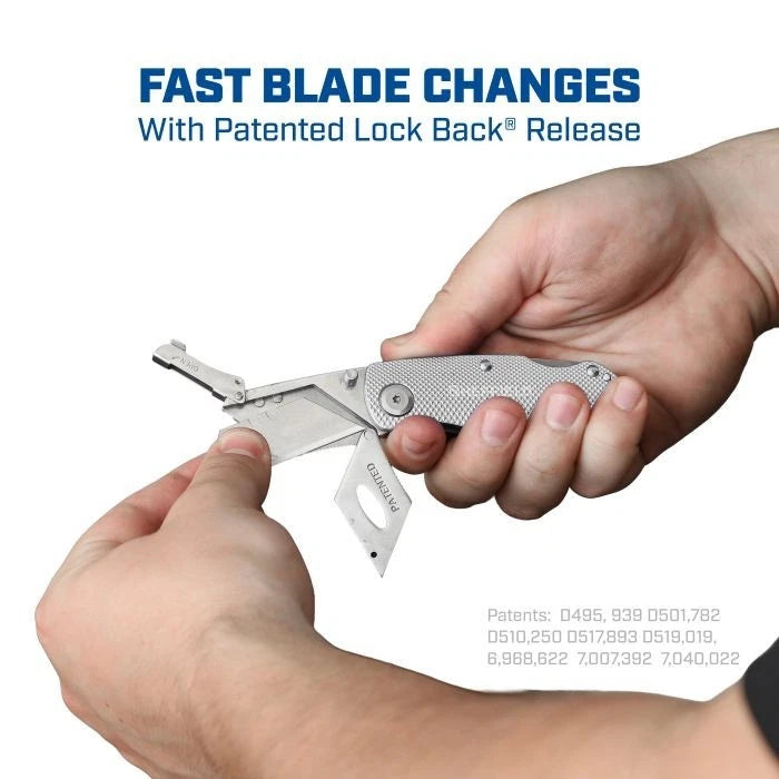 Sheffield 12344 Lockback Utility Knife - Silver