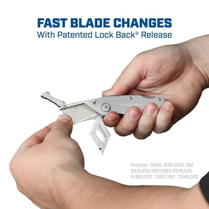 Sheffield 12344 Lockback Utility Knife - Silver