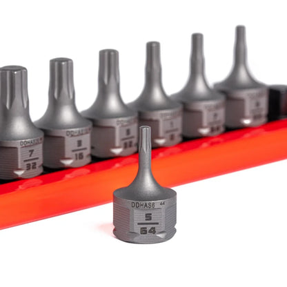 GripEdge Tools DDHAS10S 10 Piece 1/4" Dr Dual Drive SAE RPT Hex Driver Set