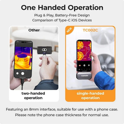 TOPDON TC002C Thermal Imaging Camera for iPhone 15 Series & iPads w/Type-C Port