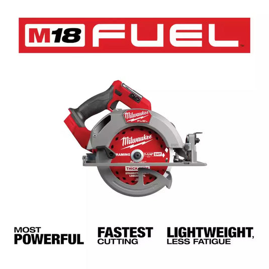 Milwaukee 2834-20 M18 Fuel 7-1/4 Inch Circular Saw + XC8ah FORGE Battery