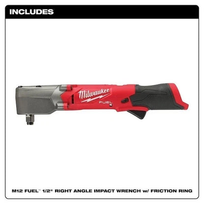 Milwaukee 2565-20 M12 Fuel 1/2" Right Angle Impact Wrench + (2) Batteries