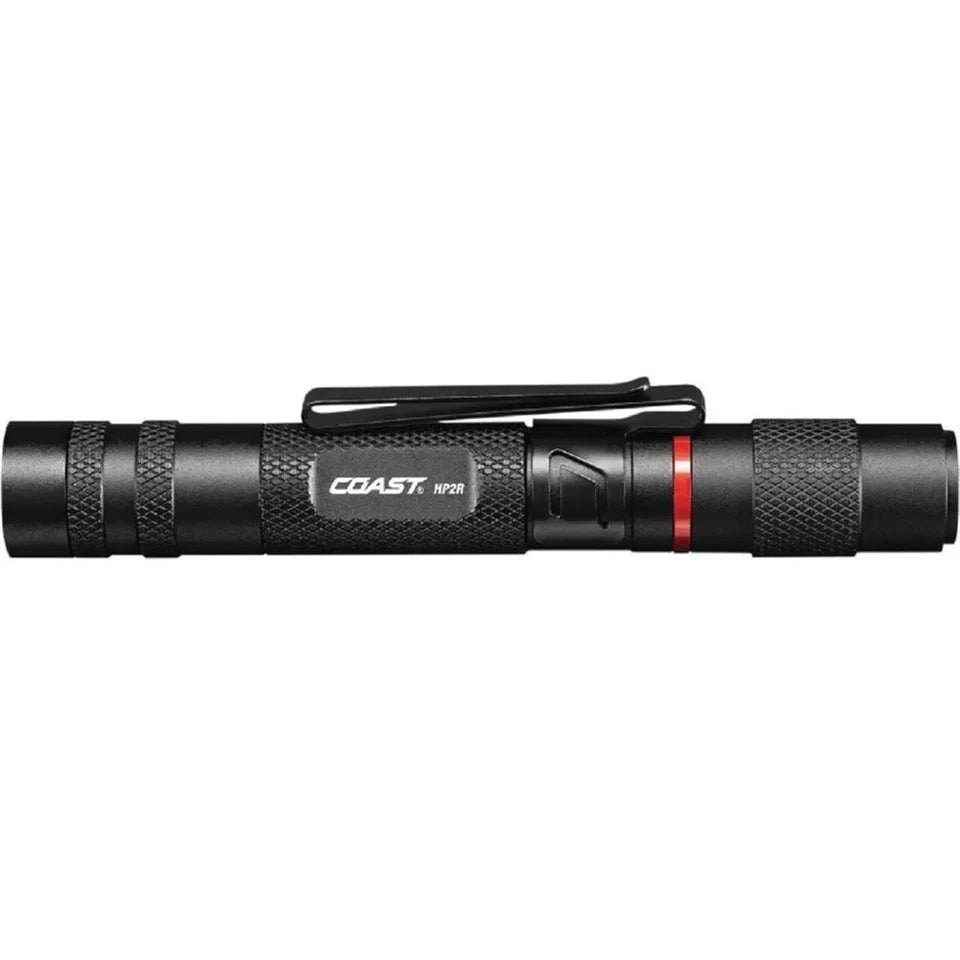 COAST Products HP2R 280 Lumen Rechargeable Penlight with Twist Focus - Black