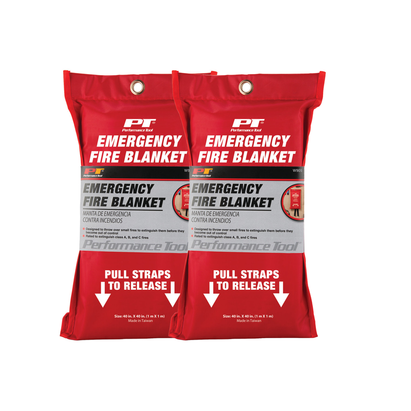 Load image into Gallery viewer, Performance Tool W905 Automotive Emergency Fire Blanket 40&quot;x40&quot; 2-pacK
