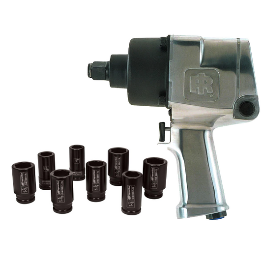 Ingersoll Rand 261 3/4" Super Duty Air Impact Wrench + 8pc Deep Well S